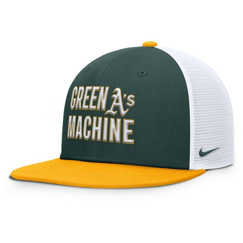 Athletics Pro Trucker Snapback Hat Green