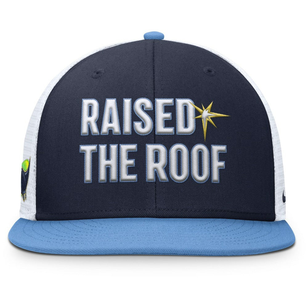 Tampa Bay Rays Pro Performance Trucker Snapback Hat Navy/Light Blue