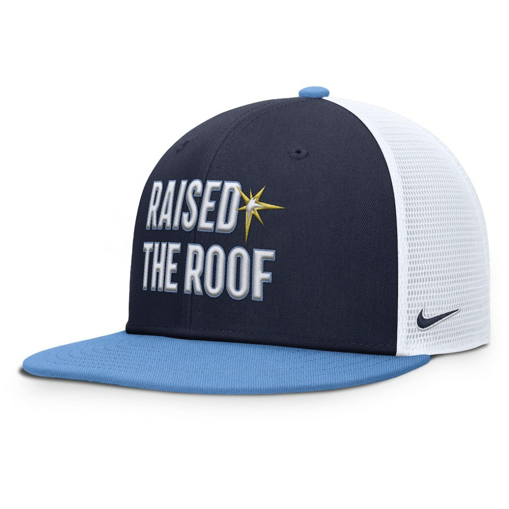 Tampa Bay Rays Pro Performance Trucker Snapback Hat Navy/Light Blue