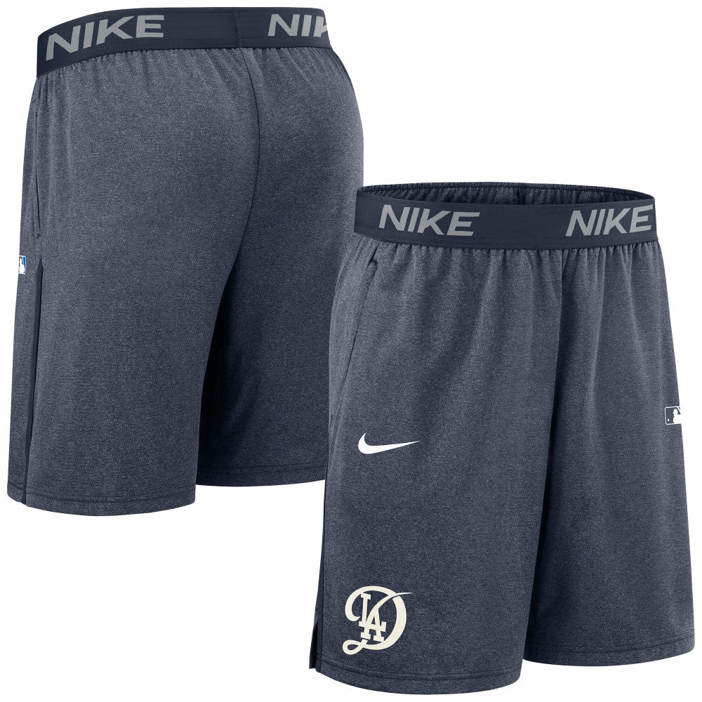 Los Angeles Dodgers Authentic Collection City Connect Performance Knit Shorts Navy