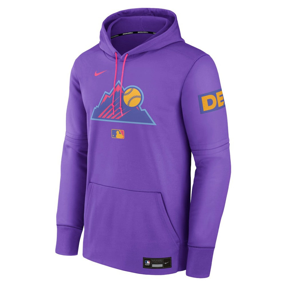 Colorado Rockies 2025 City Connect Authentic Collection Therma Pullover Hoodie Purple