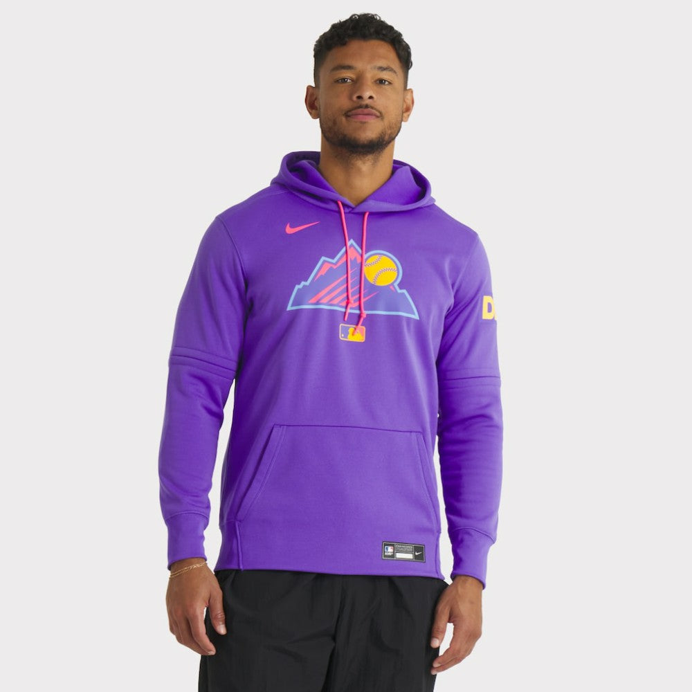 Colorado Rockies 2025 City Connect Authentic Collection Therma Pullover Hoodie Purple
