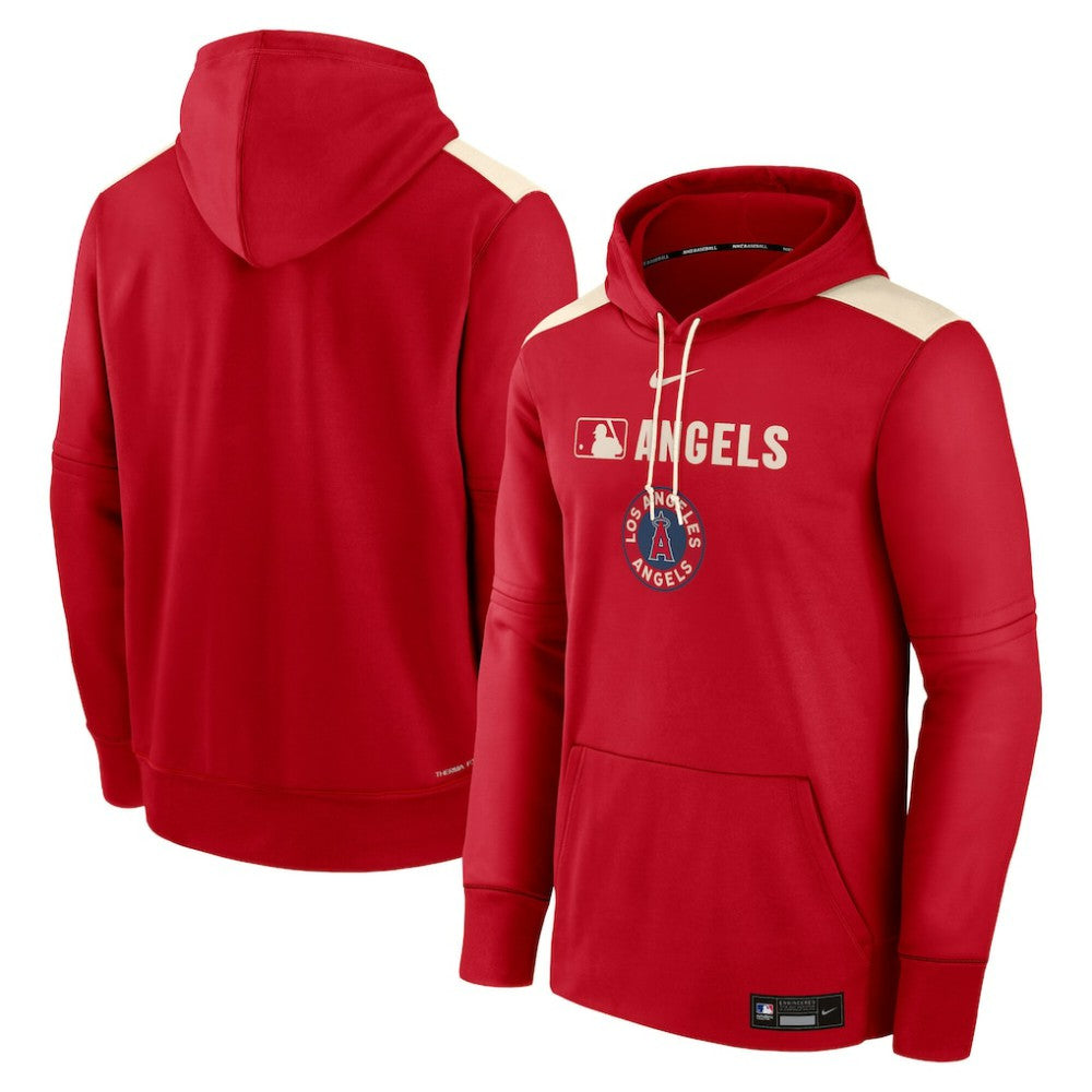 Los Angeles Angels Authentic Collection City Connect Therma Pullover Hoodie Red