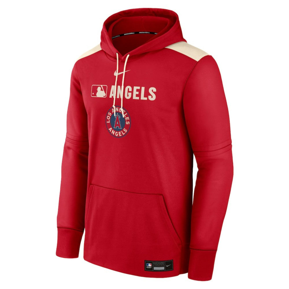 Los Angeles Angels Authentic Collection City Connect Therma Pullover Hoodie Red