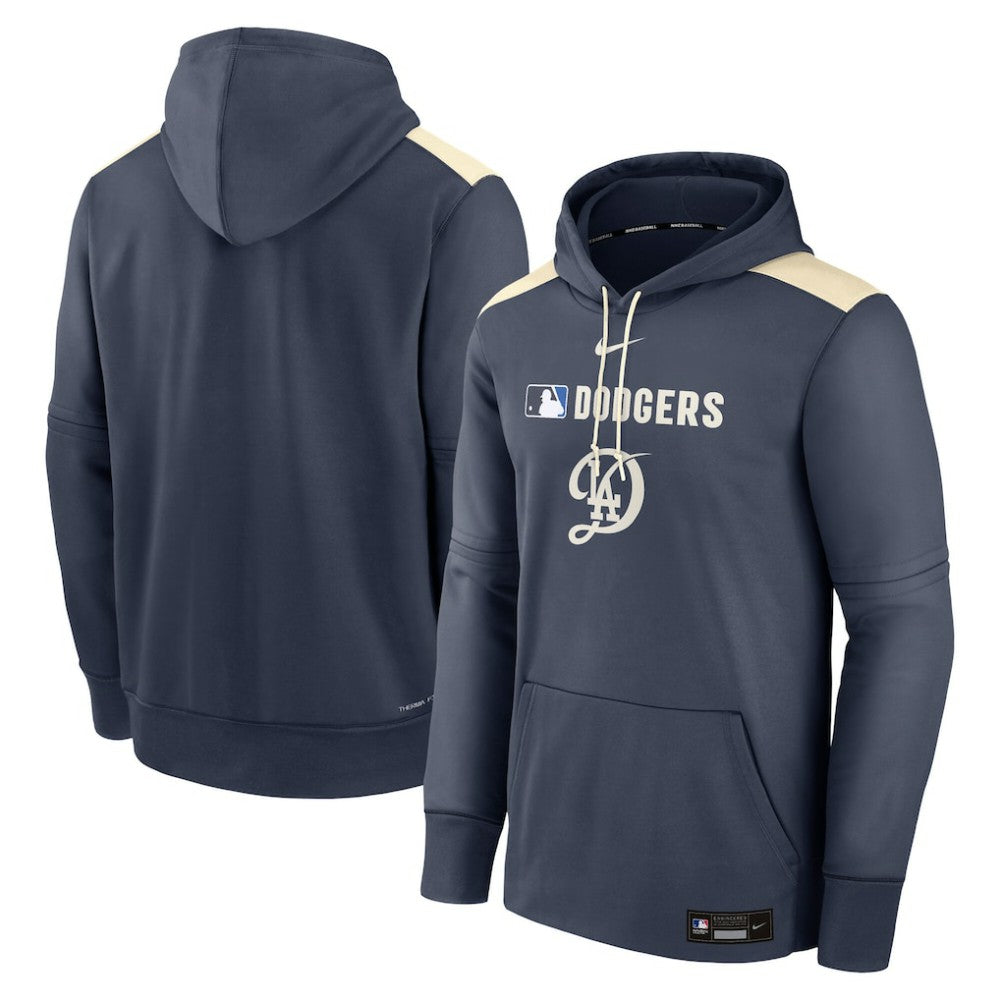 Los Angeles Dodgers Authentic Collection City Connect Therma Pullover Hoodie Navy