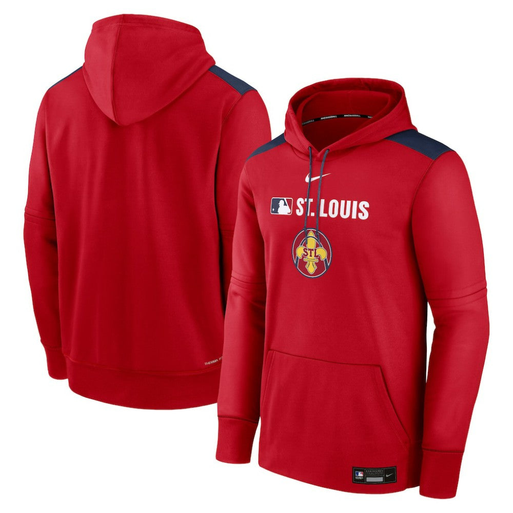 St. Louis Cardinals Authentic Collection City Connect Therma Pullover Hoodie Red