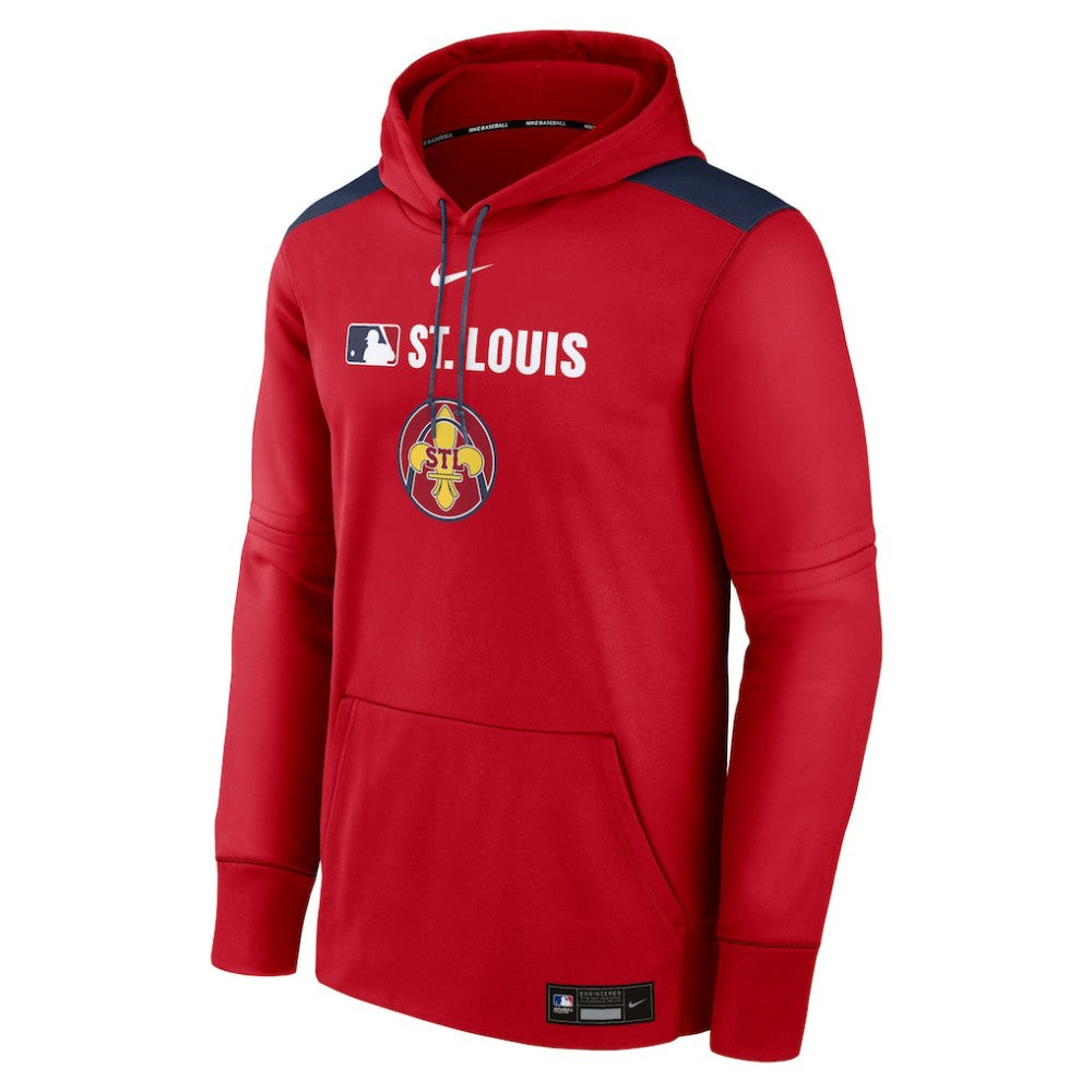 St. Louis Cardinals Authentic Collection City Connect Therma Pullover Hoodie Red