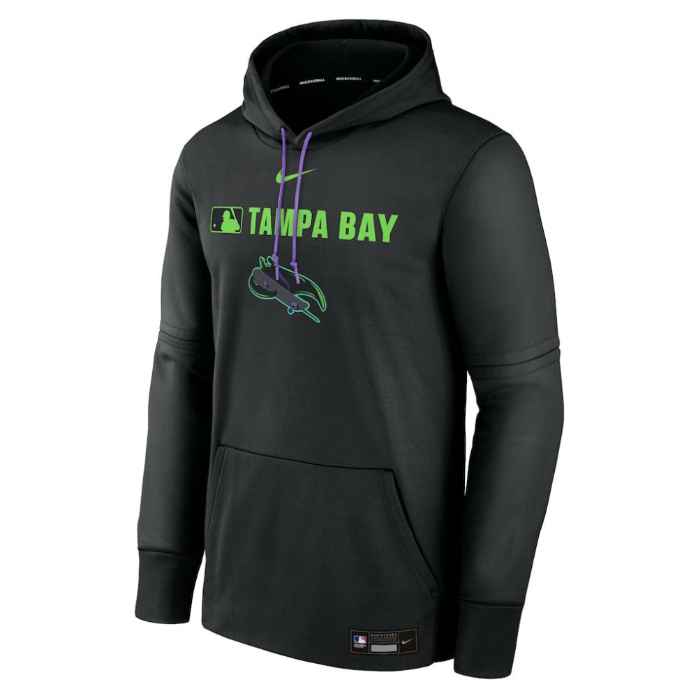 Tampa Bay Rays Authentic Collection City Connect Therma Pullover Hoodie Black