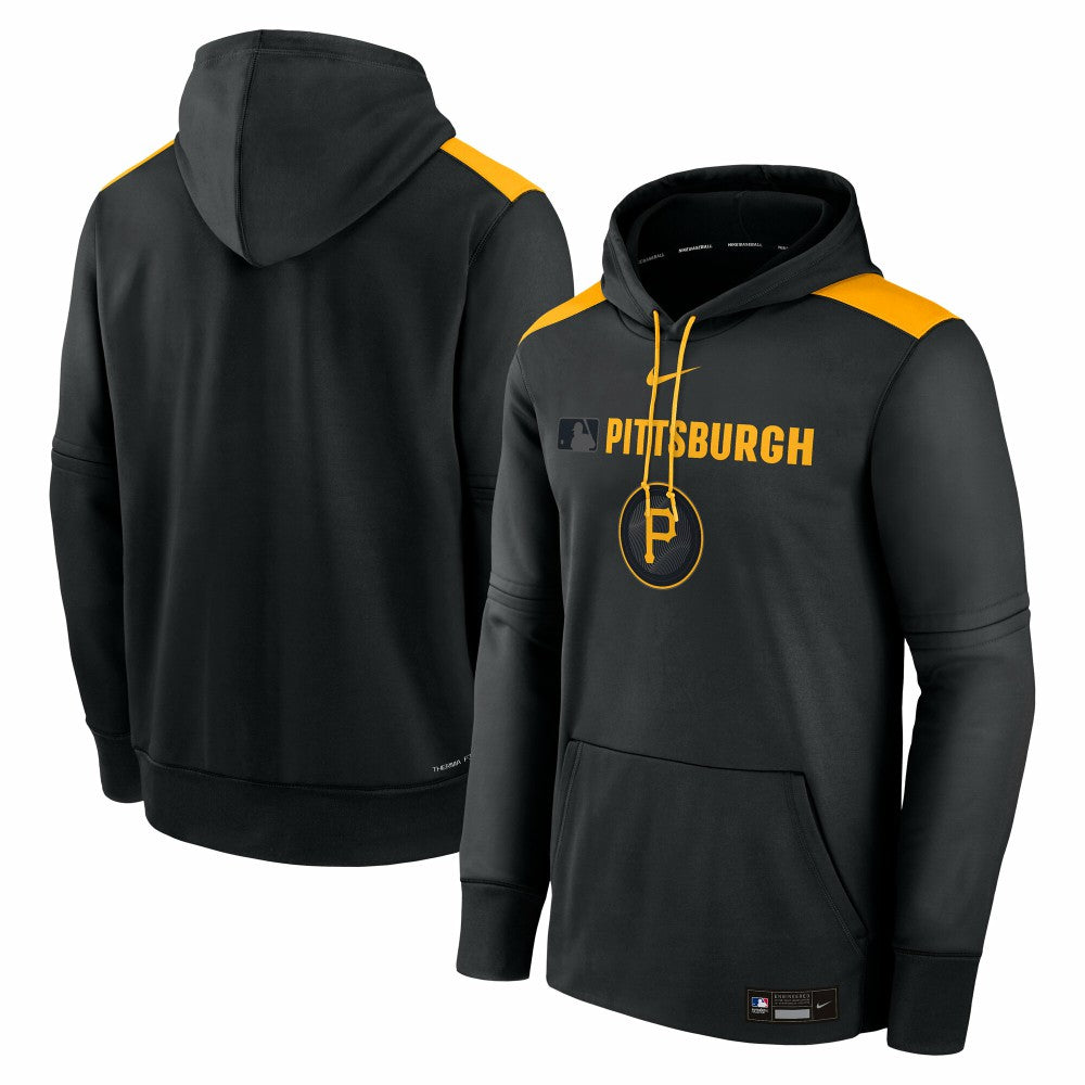 Pittsburgh Pirates Authentic Collection City Connect Therma Pullover Hoodie Black