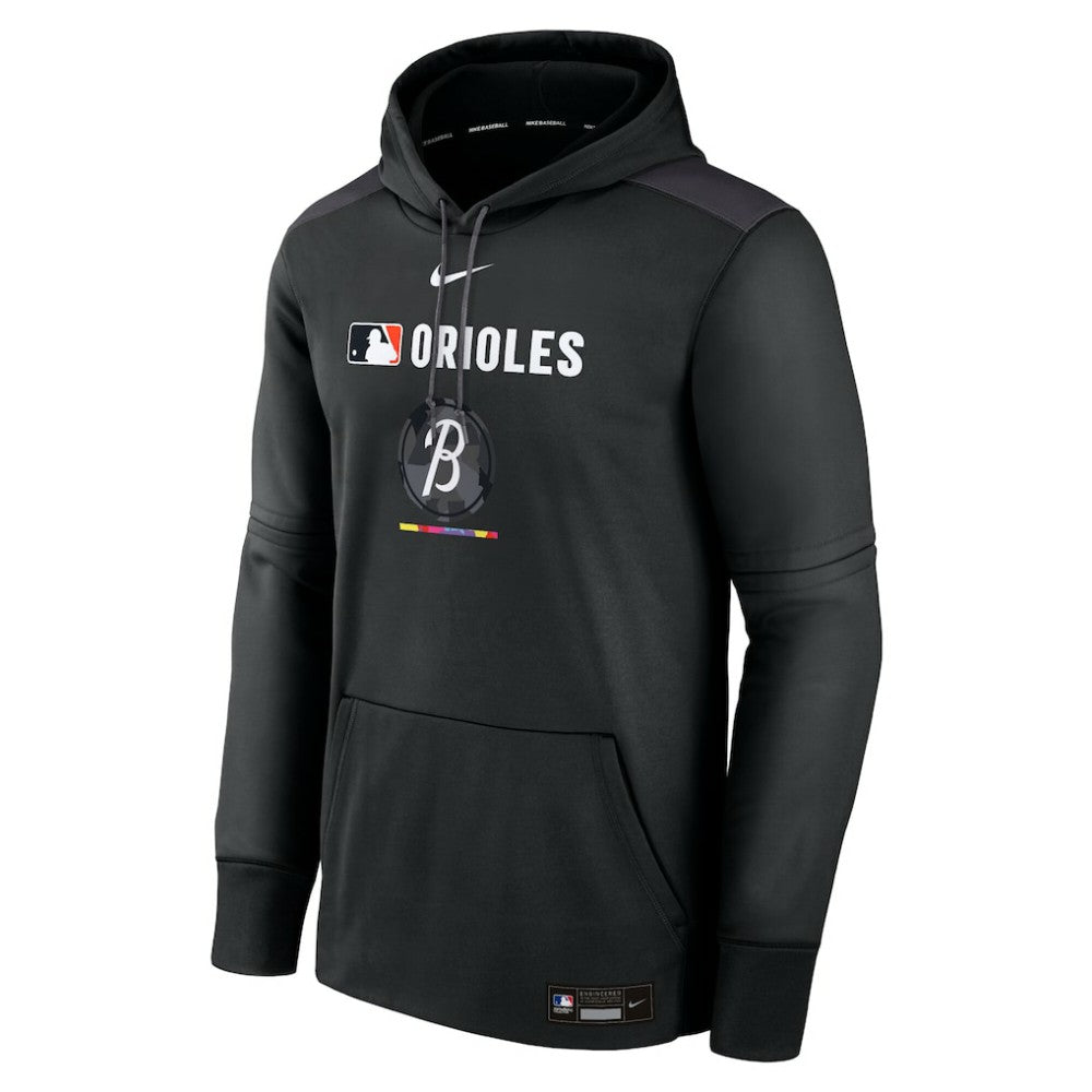 Baltimore Orioles Authentic Collection City Connect Therma Pullover Hoodie Black