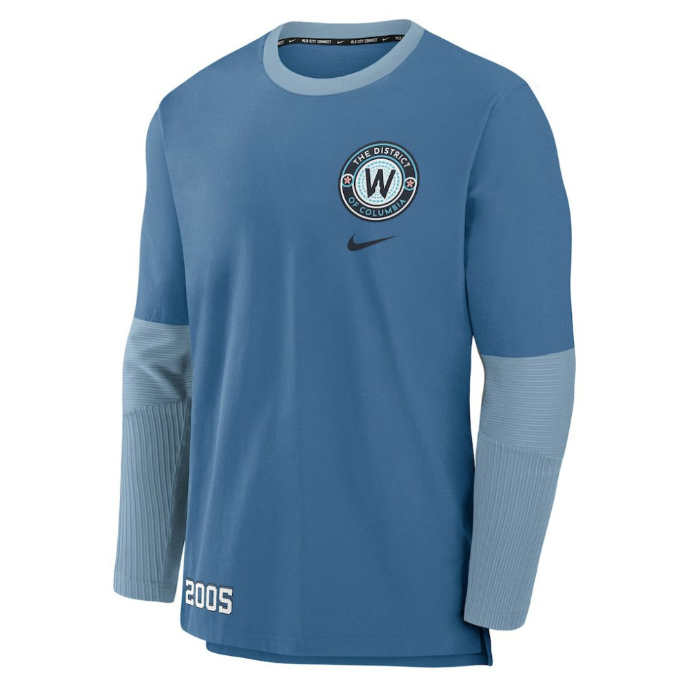 Washington Nationals 2025 City Connect Authentic Collection Player Dri-FIT Lightweight Pullover Blue