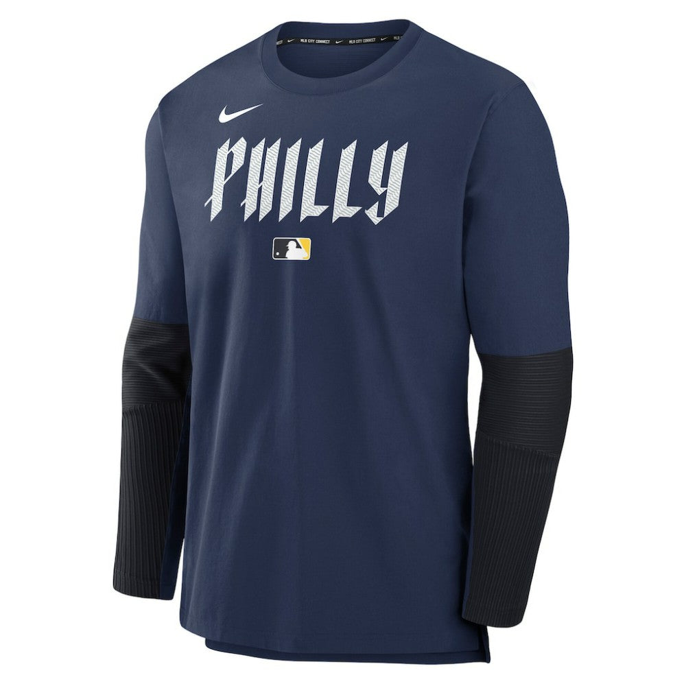 Philadelphia Phillies 2025 City Connect Authentic Collection Player Dri-FIT Lightweight Pullover Navy