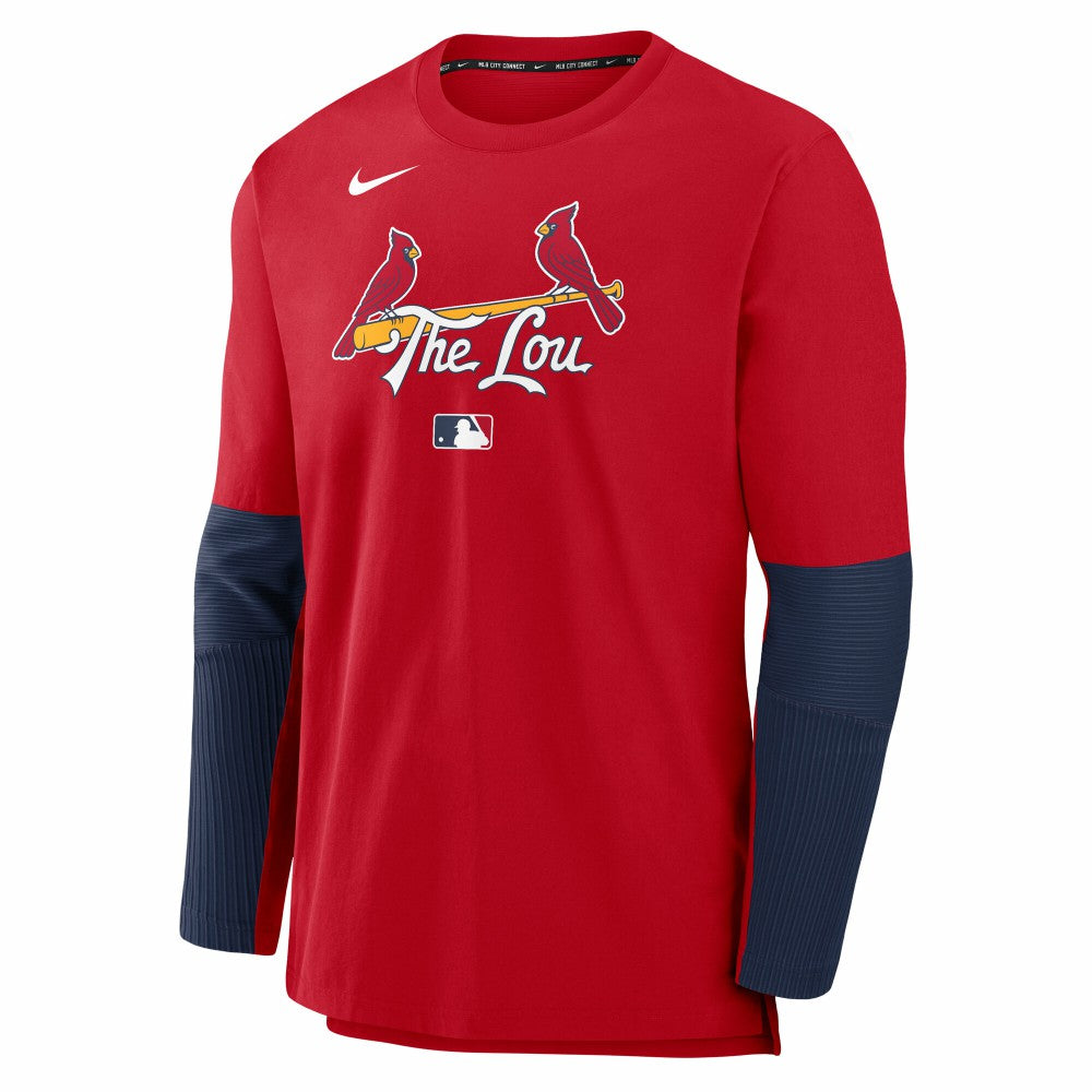 St. Louis Cardinals 2025 City Connect Authentic Collection Player Dri-FIT Lightweight Pullover Red