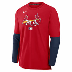 St. Louis Cardinals 2025 City Connect Authentic Collection Player Dri-FIT Lightweight Pullover Red
