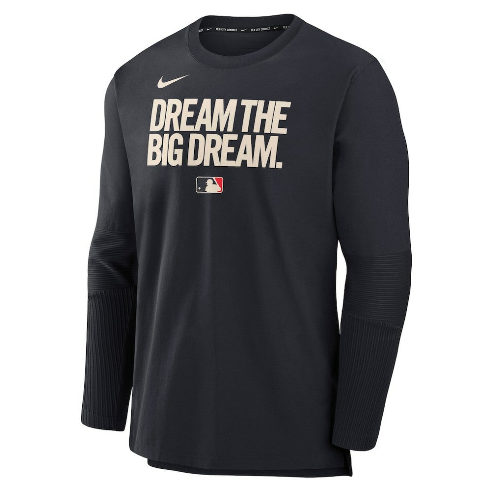 Texas Rangers 2025 City Connect Authentic Collection Player Dri-FIT Lightweight Pullover Black