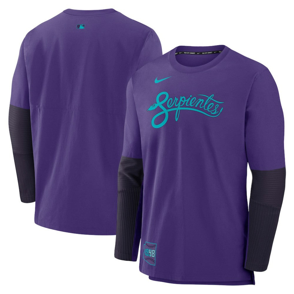 Arizona Diamondbacks 2025 City Connect Authentic Collection Player Dri-FIT Lightweight Pullover Purple