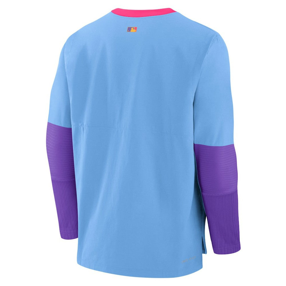 Colorado Rockies 2025 City Connect Authentic Collection Player Dri-FIT Lightweight Pullover Light Blue