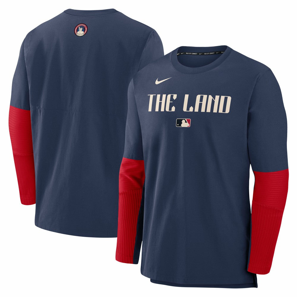 Cleveland Guardians 2025 City Connect Authentic Collection Player Dri-FIT Lightweight Pullover Navy