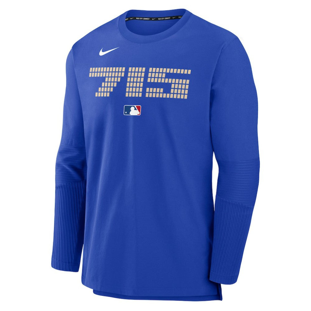 Atlanta Braves 2025 City Connect Authentic Collection Player Dri-FIT Lightweight Pullover Royal