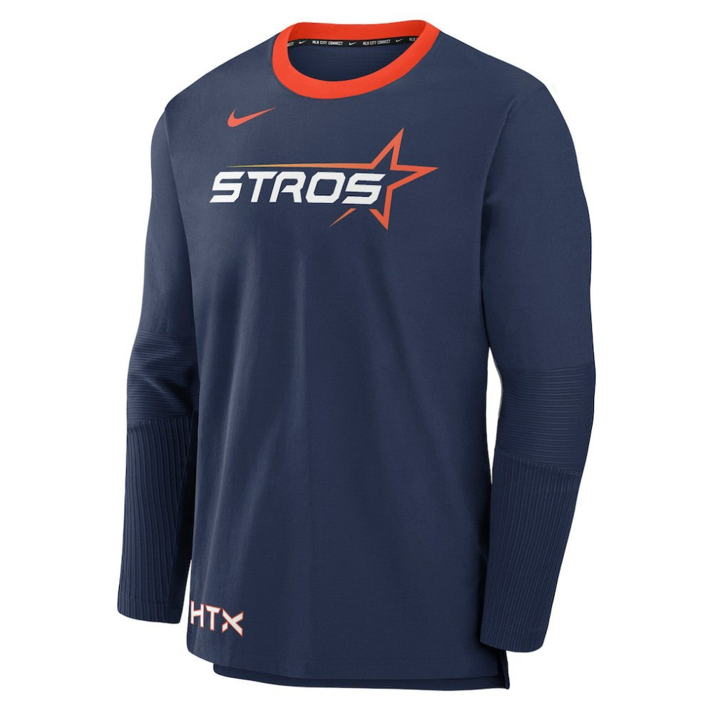 Houston Astros 2025 City Connect Authentic Collection Lightweight Player Performance Long Sleeve Top Navy