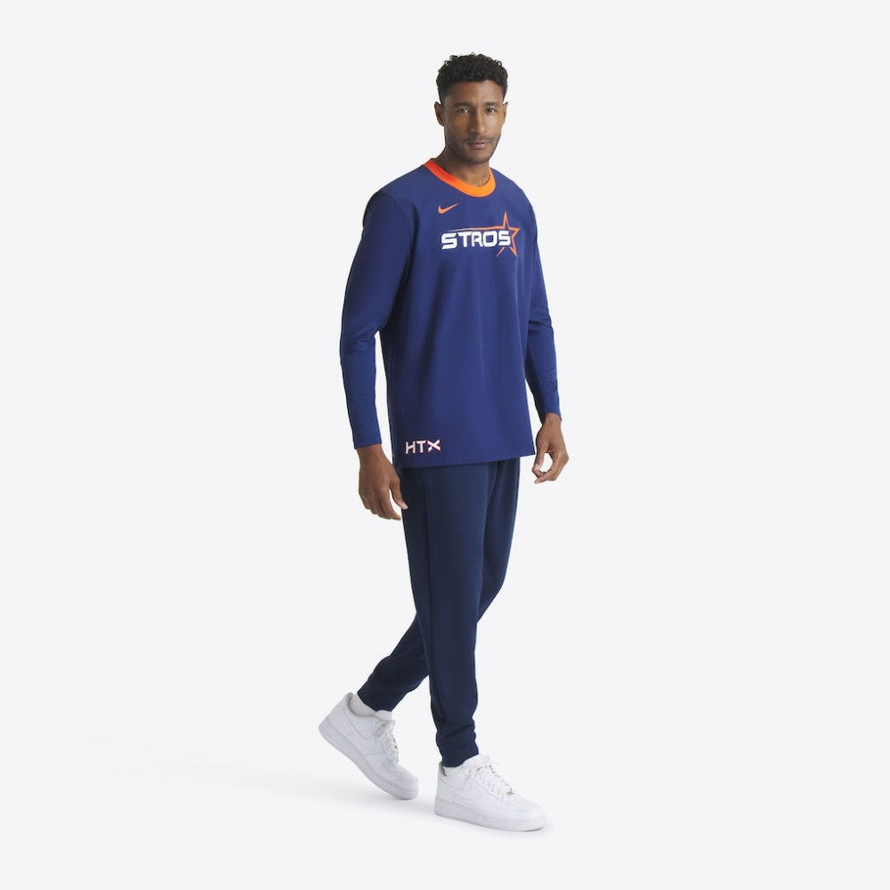 Houston Astros 2025 City Connect Authentic Collection Lightweight Player Performance Long Sleeve Top Navy