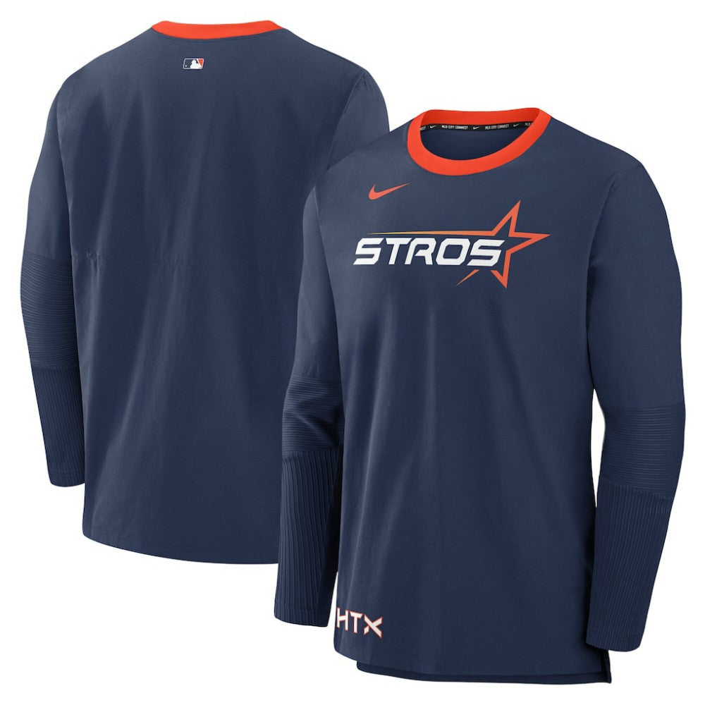 Houston Astros 2025 City Connect Authentic Collection Lightweight Player Performance Long Sleeve Top Navy