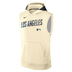 Los Angeles Dodgers 2025 City Connect Authentic Collection Dri-FIT Sleeveless Hoodie Cream