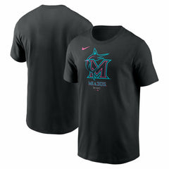 Miami Marlins 2025 City Connect Large Logo T-Shirt Black