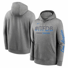 Los Angeles Dodgers City Connect Club Hoodie Heather Charcoal