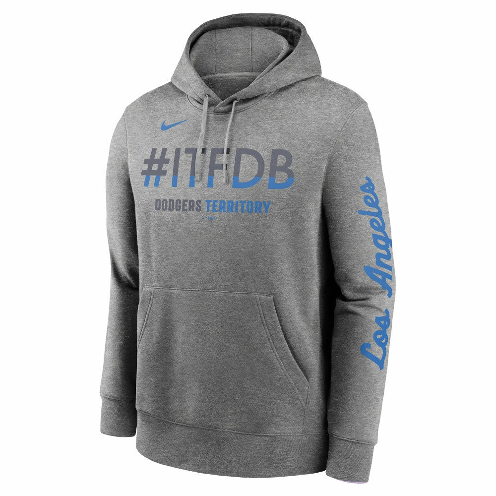 Los Angeles Dodgers City Connect Club Hoodie Heather Charcoal