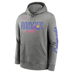 Colorado Rockies 2025 City Connect French Terry Club Fleece Pullover Hoodie Heather Charcoal