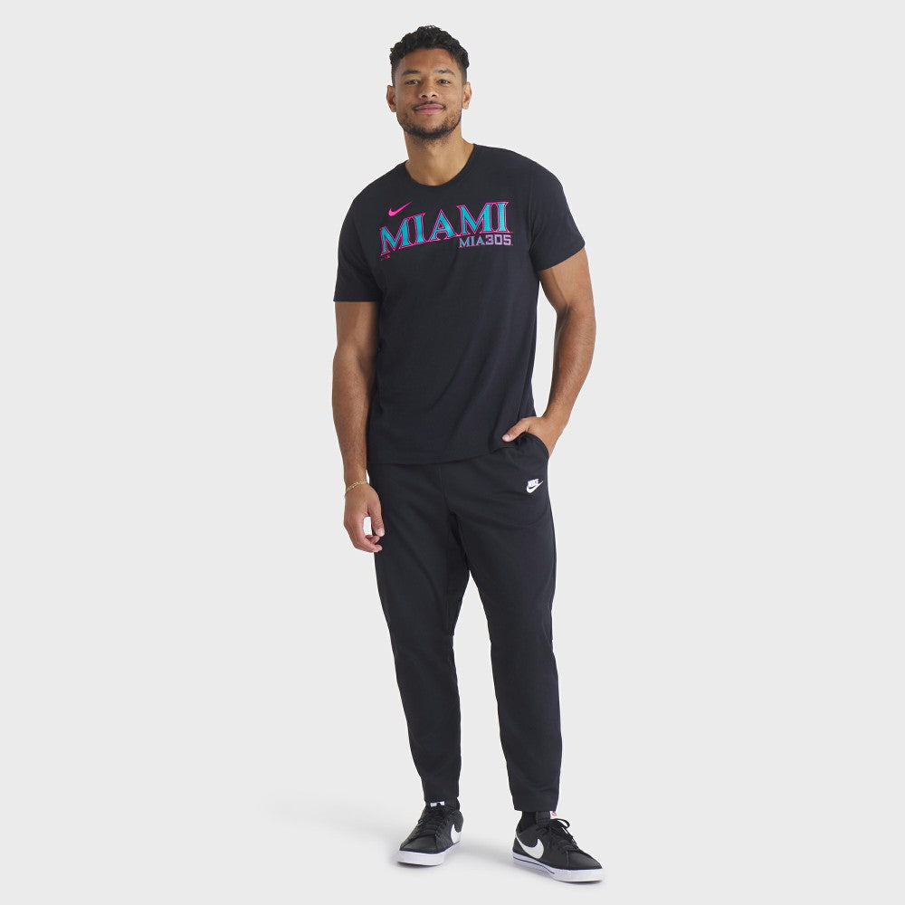 Miami Marlins City Connect Wordmark T-Shirt Black