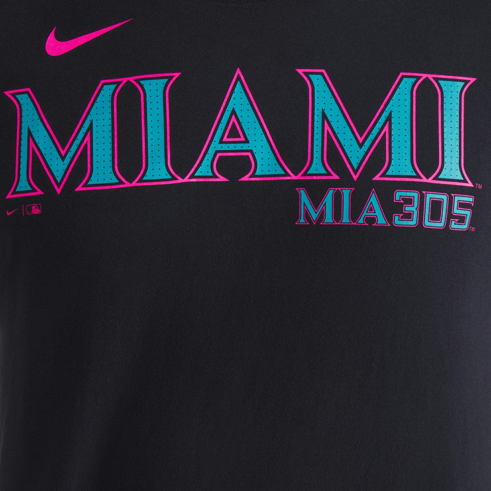 Miami Marlins City Connect Wordmark T-Shirt Black