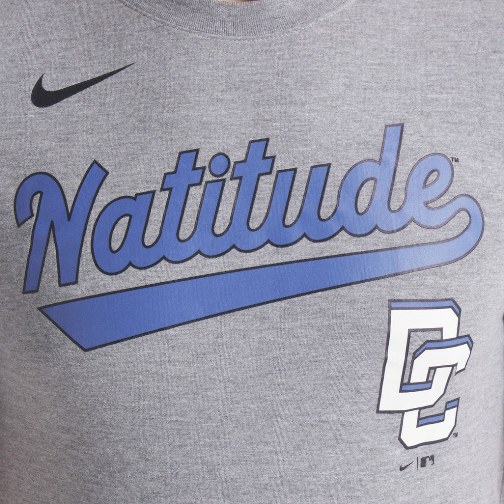 Washington Nationals City Connect Script Tri-Blend T-Shirt Heather Charcoal