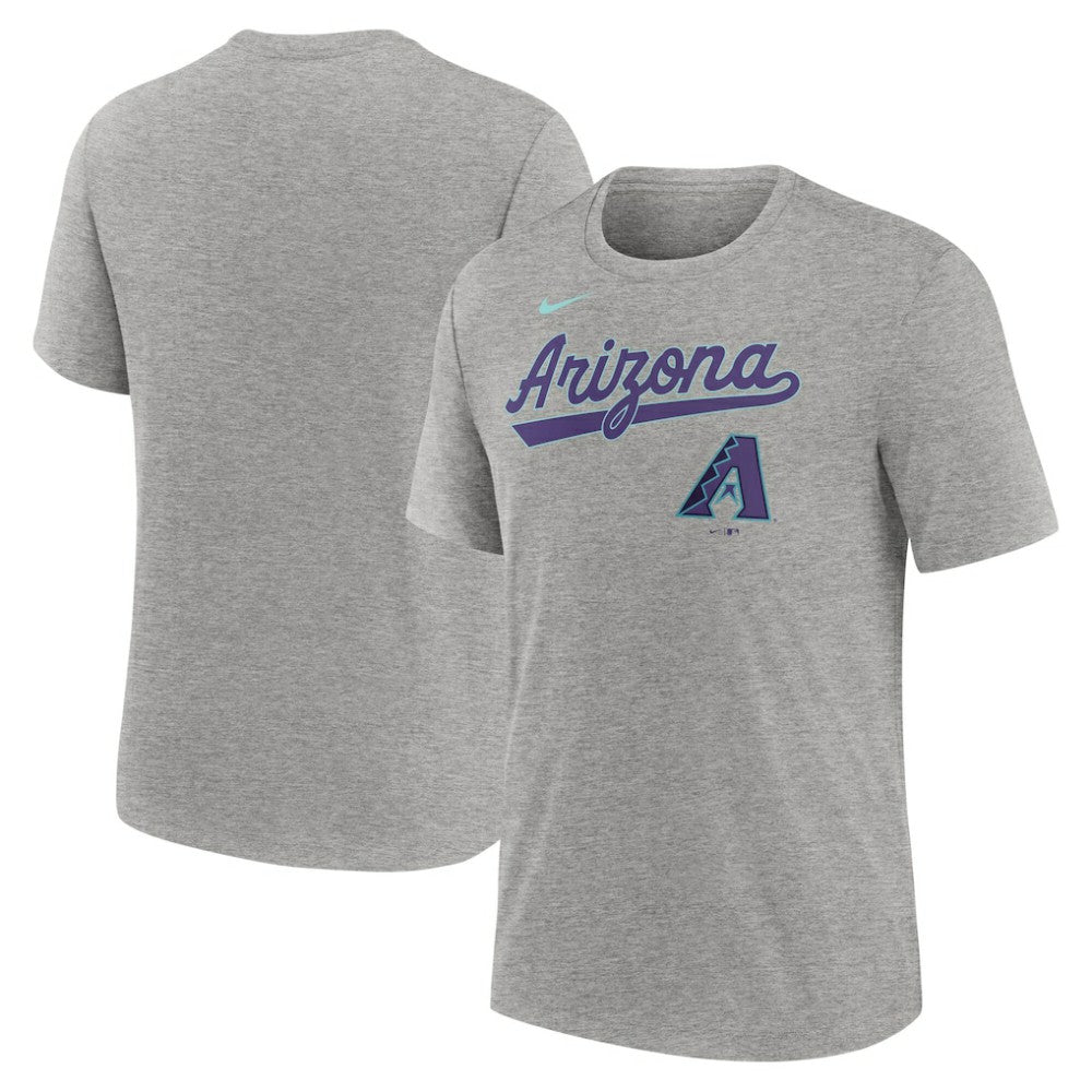 Arizona Diamondbacks City Connect Script Tri-Blend T-Shirt Heather Charcoal
