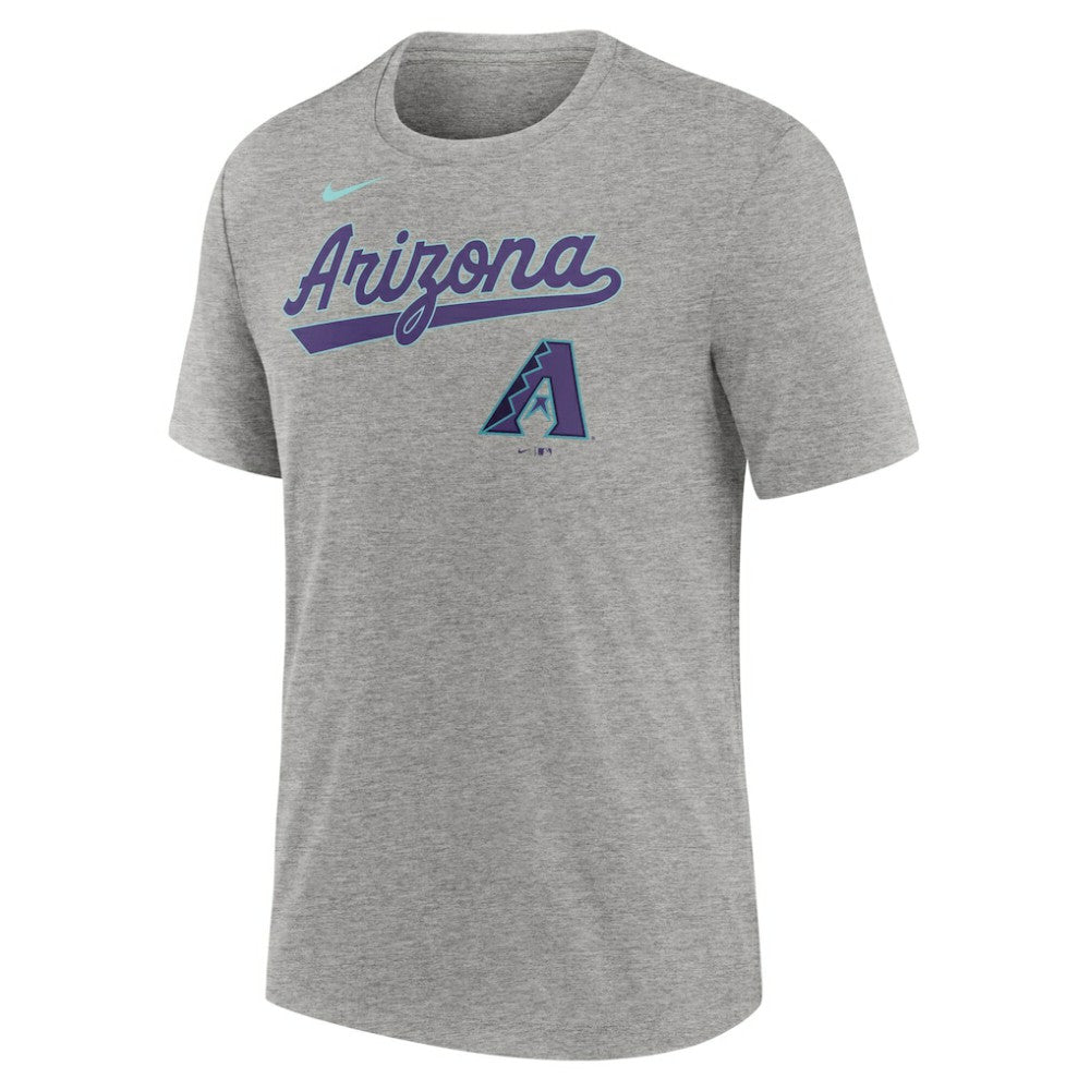 Arizona Diamondbacks City Connect Script Tri-Blend T-Shirt Heather Charcoal