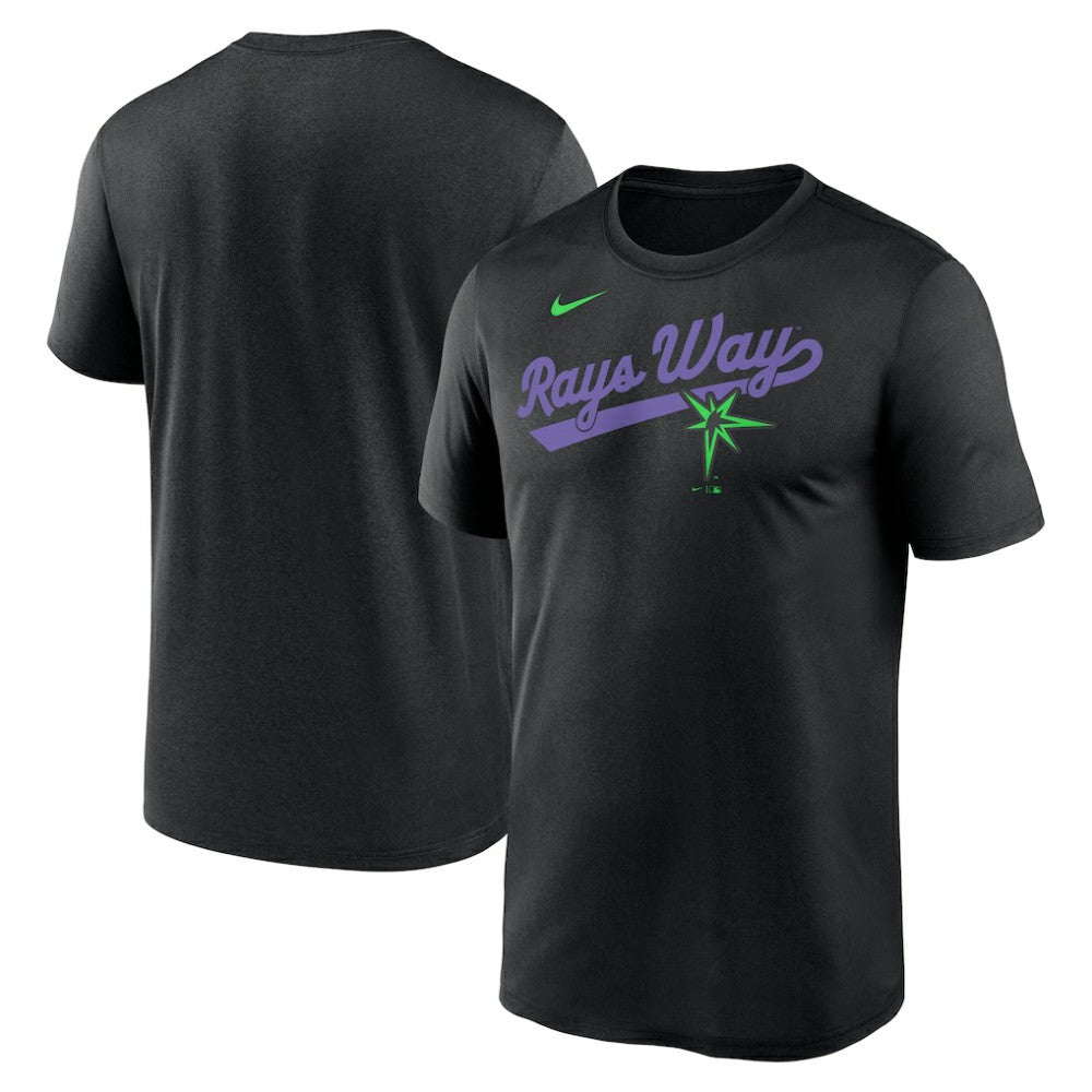 Tampa Bay Rays City Connect Team Phrase Script Legend Performance T-Shirt Black