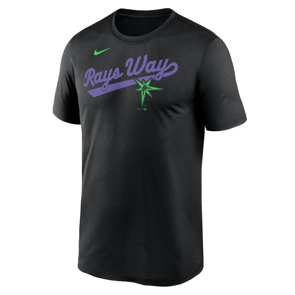 Tampa Bay Rays City Connect Team Phrase Script Legend Performance T-Shirt Black