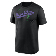 Tampa Bay Rays City Connect Team Phrase Script Legend Performance T-Shirt Black