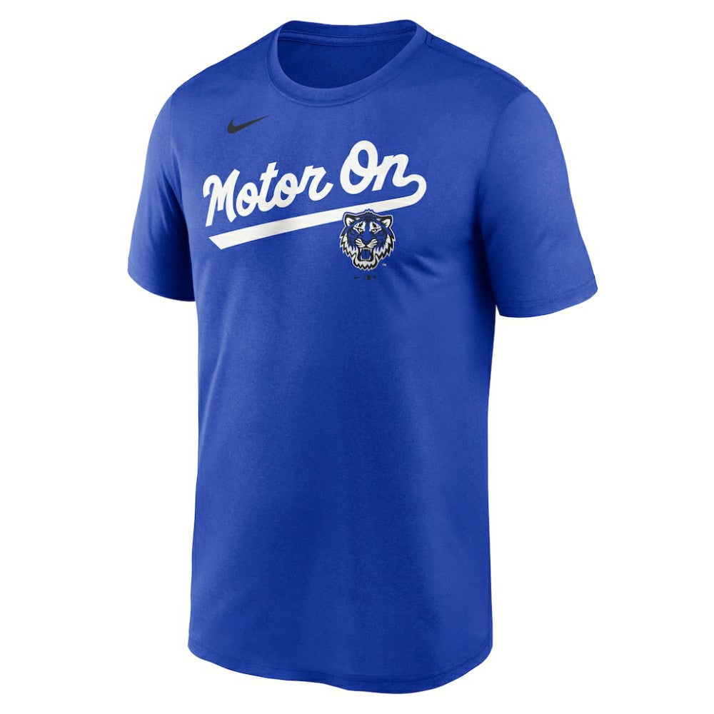 Detroit Tigers City Connect Team Phrase Script Legend Performance T-Shirt Royal