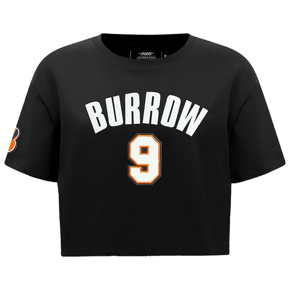 Joe Burrow Cincinnati Bengals Pro Standard Women's Player Name & Number Cropped Boxy T-Shirt - Black cheap