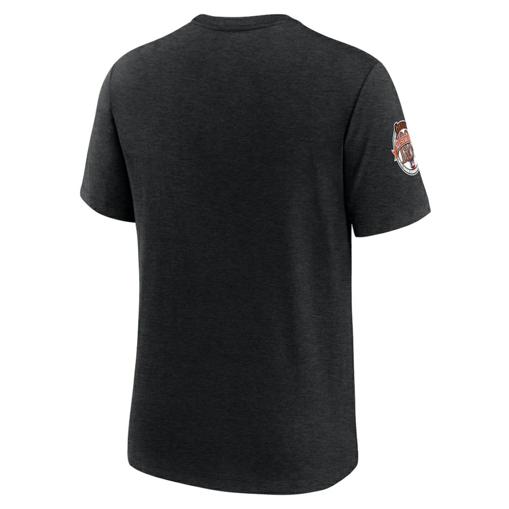 San Francisco Giants Cooperstown Collection Eras Tri-Blend T-Shirt Heather Black