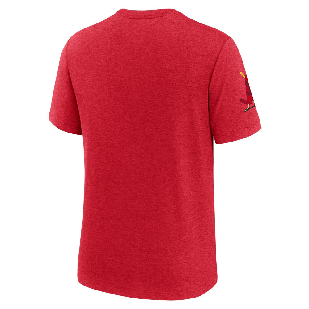 St. Louis Cardinals Cooperstown Collection Eras Tri-Blend T-Shirt Heather Red