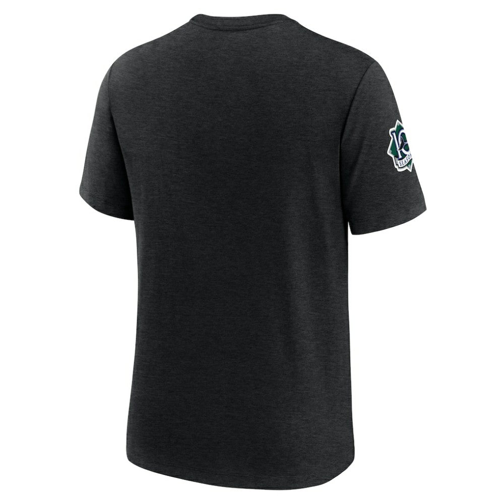 Tampa Bay Rays Cooperstown Collection Eras Tri-Blend T-Shirt Heather Black