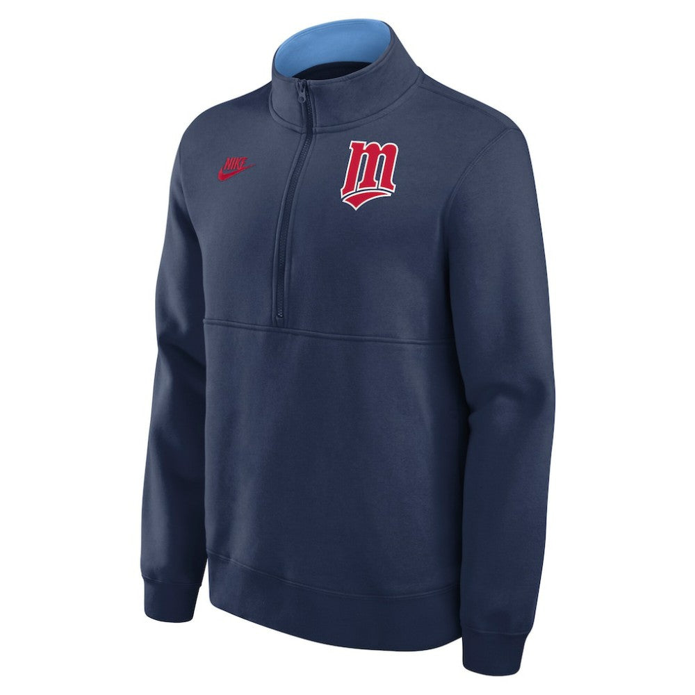 Minnesota Twins Cooperstown Collection Fleece Half-Zip Pullover Navy