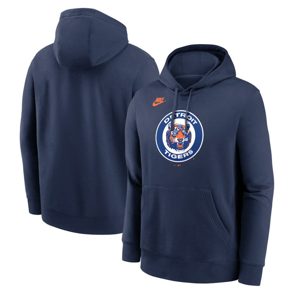 Detroit Tigers Cooperstown Collection Logo Club Hoodie Navy