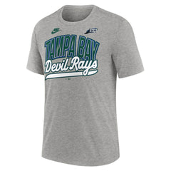 Tampa Bay Rays Cooperstown Collection Retro Tri-Blend T-Shirt Heather Gray