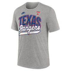 Texas Rangers Cooperstown Collection Retro Tri-Blend T-Shirt Heather Gray