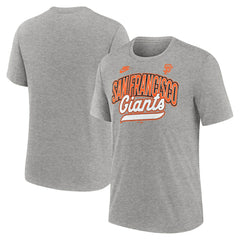 San Francisco Giants Cooperstown Collection Retro Tri-Blend T-Shirt Heather Gray