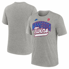 Minnesota Twins Cooperstown Collection Retro Tri-Blend T-Shirt Heather Gray
